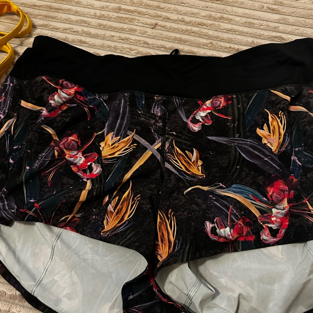 Lululemon Floral Print athletic shorts